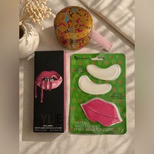 Kylie Cosmetics Pink Lip Mask & Matte Lipstick Set Bundle